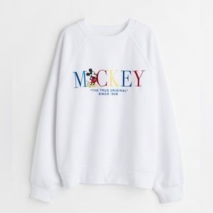 H&M White Mickey Sweatshirt!